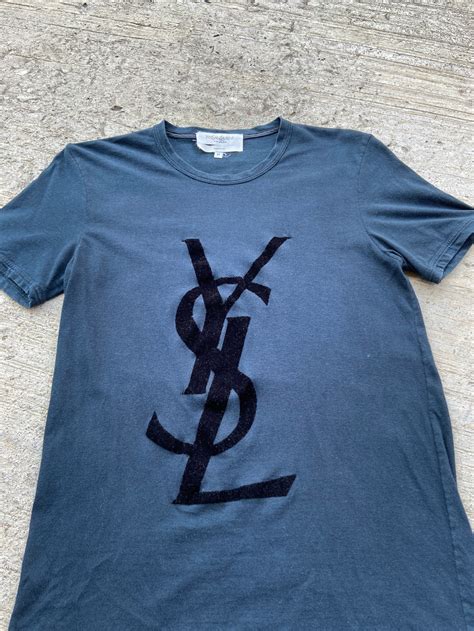 ysl black logo tee|ysl t shirt price.